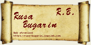 Rusa Bugarin vizit kartica